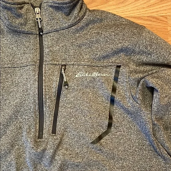 Eddie Bauer Charcoal Gray Quarter-Zip First Ascent Men’s S - Picture 3 of 12